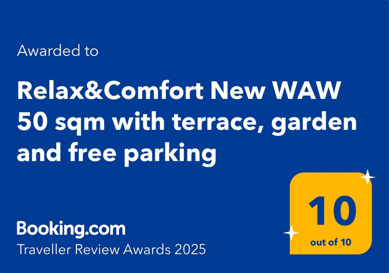 Relax&Comfort New Waw 50 Sqm With Terrace, Garden, Free Parking And Ac วอร์ซอ ภายนอก รูปภาพ